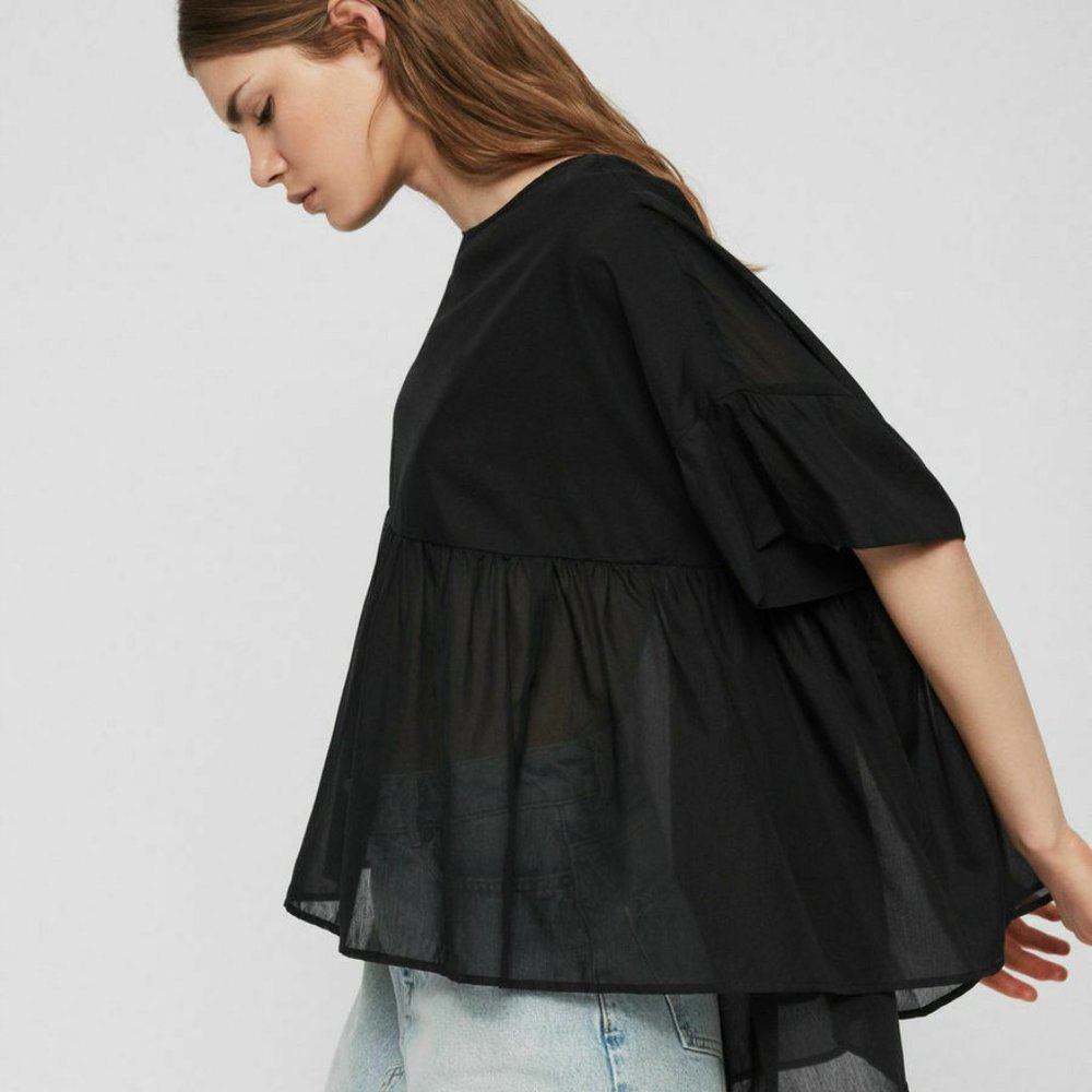 POHold💐Host Pick💐ALLSAINTS Black Karen Swing Top